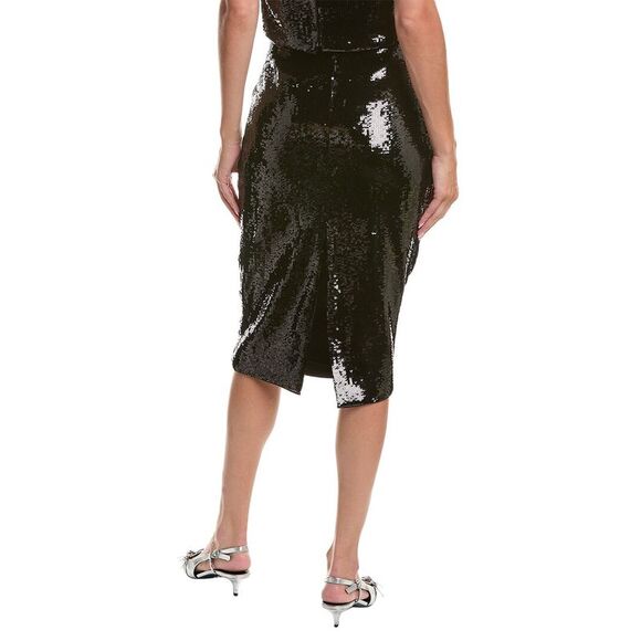 Theory Womens Sequins Pencil Skirt, Black - Picture 2 of 3